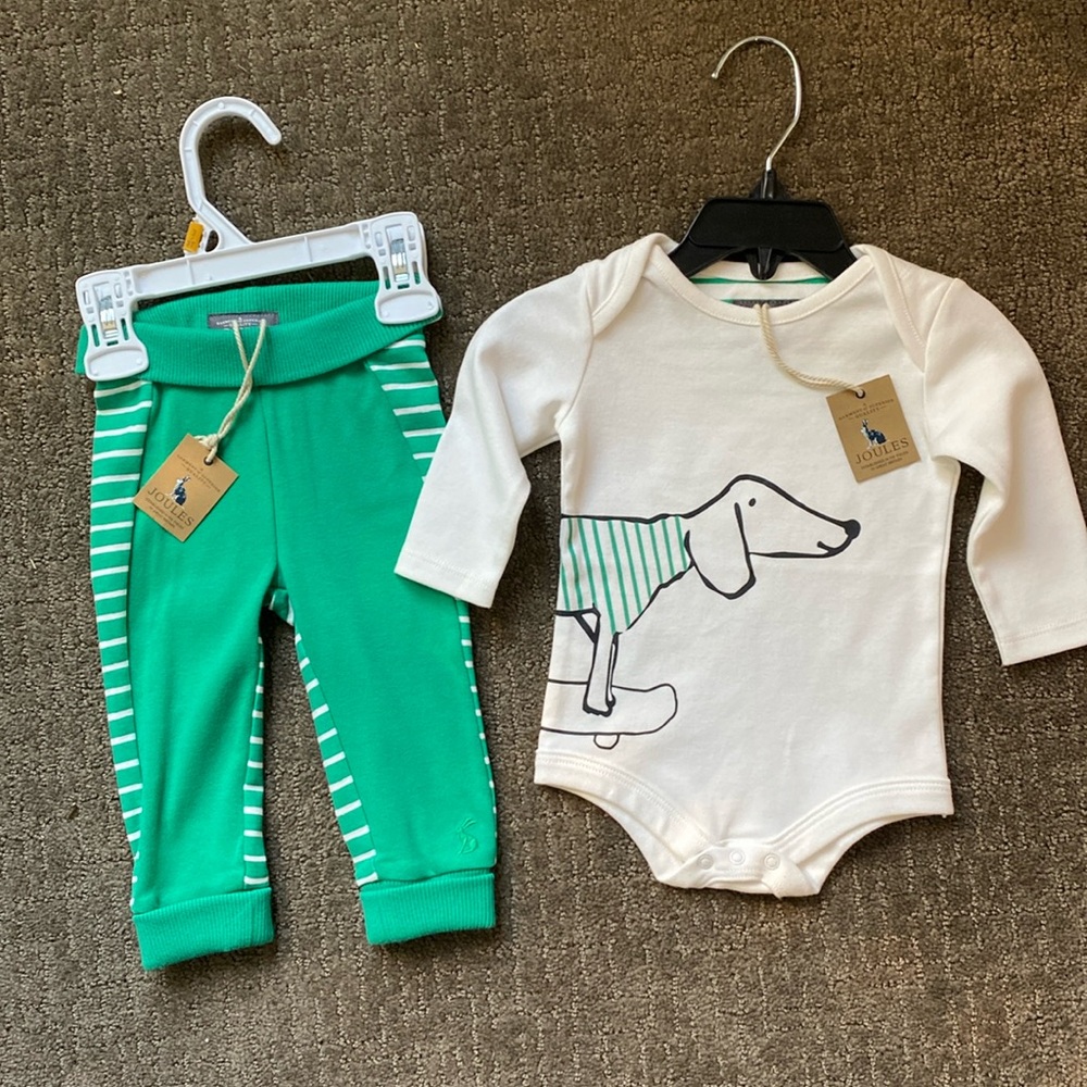 NWT Joules 0-3 month baby outfit. Great quality-super cute details.